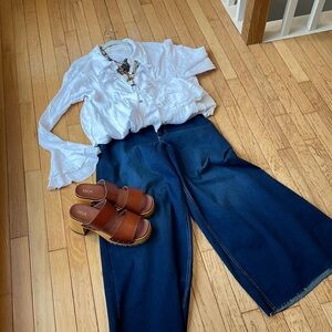 We The Free Dark Blue Flare Jeans